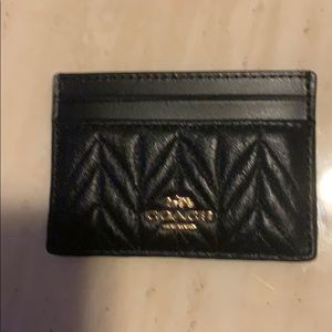 Black Leather pocket Card holder